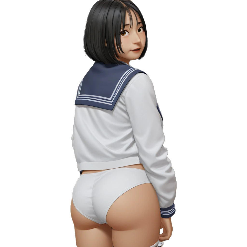 schoolgirl in white panties emoji