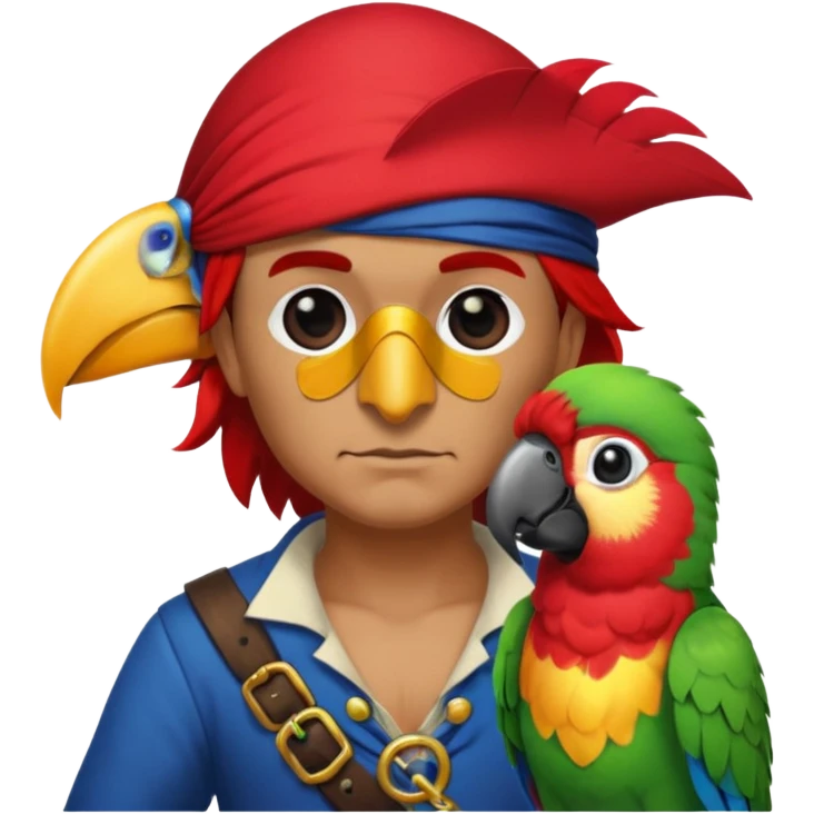 pirate and parrot emoji