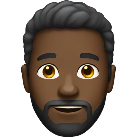 black guy with beard emoji