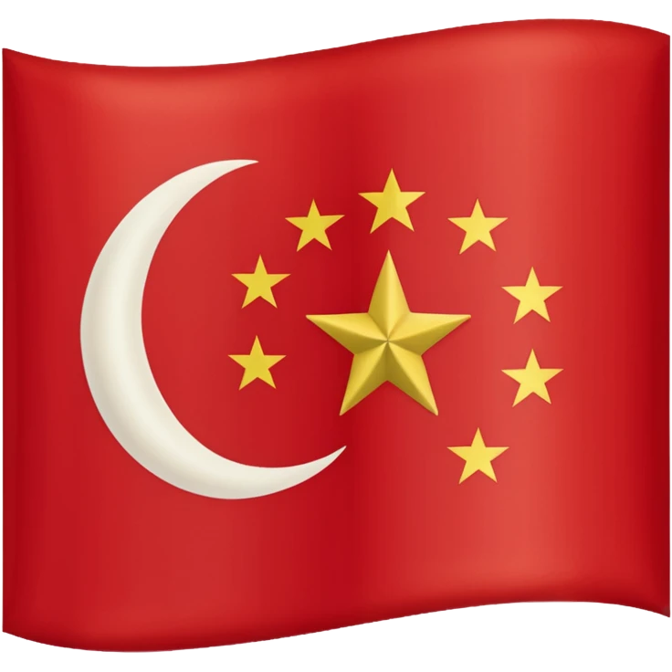 create an ottoman empire flag emoji. the shape of flag is like usual flag emojis alright emoji