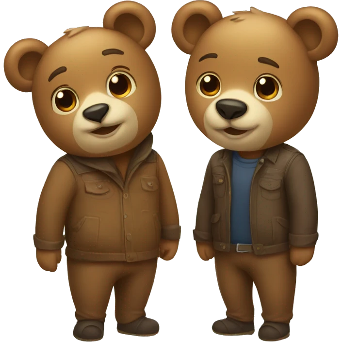 A bear couple  emoji