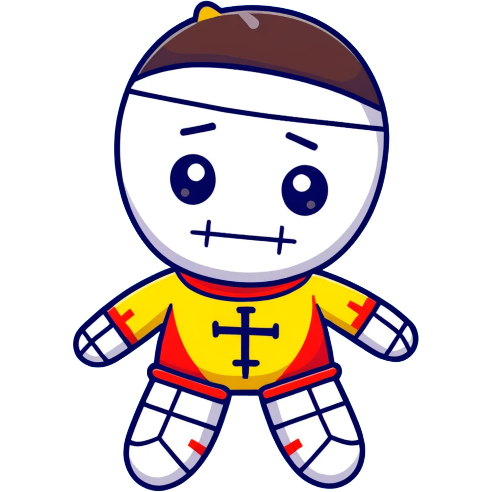 carolina blue and red voodoo doll emoji