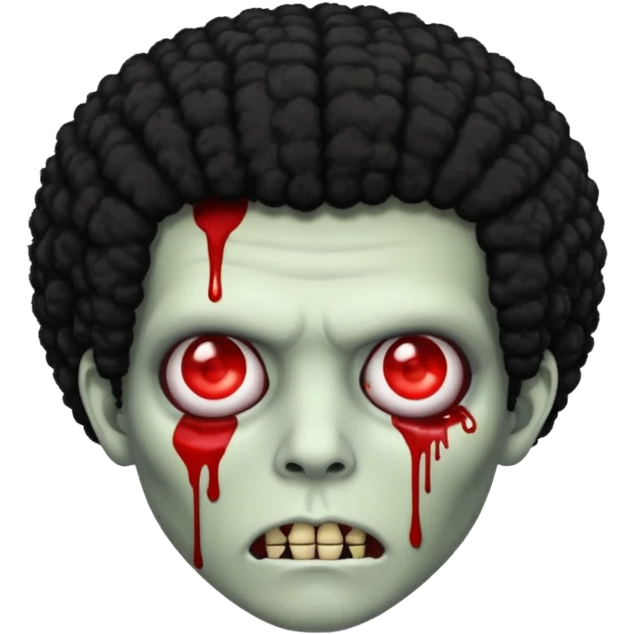 Zombie with a black Afro  emoji