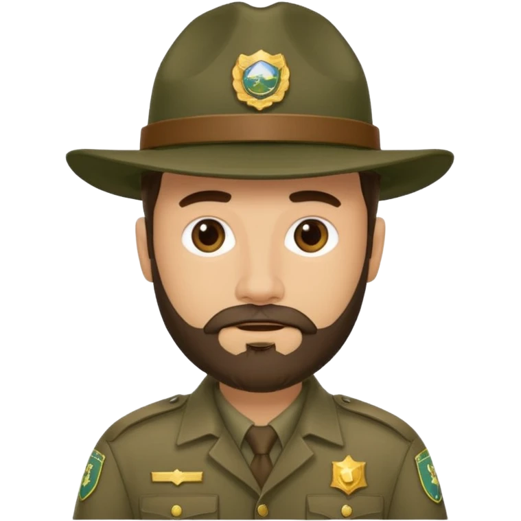 Male Park Ranger with beard  emoji