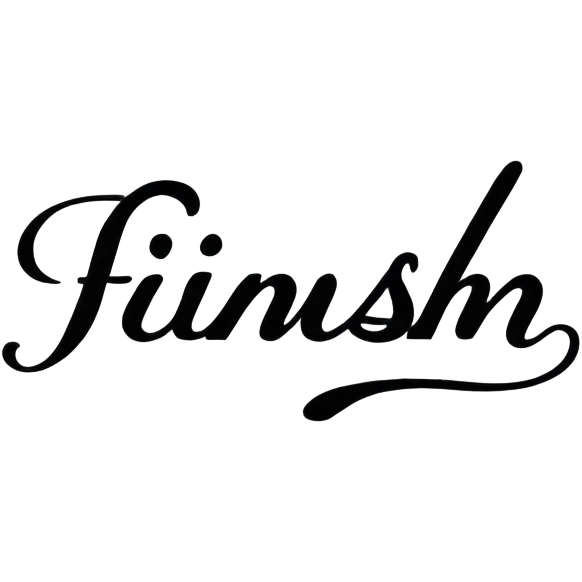 The Word "finish" written in script emoji