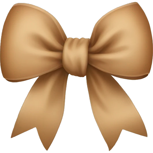 light brown bow emoji