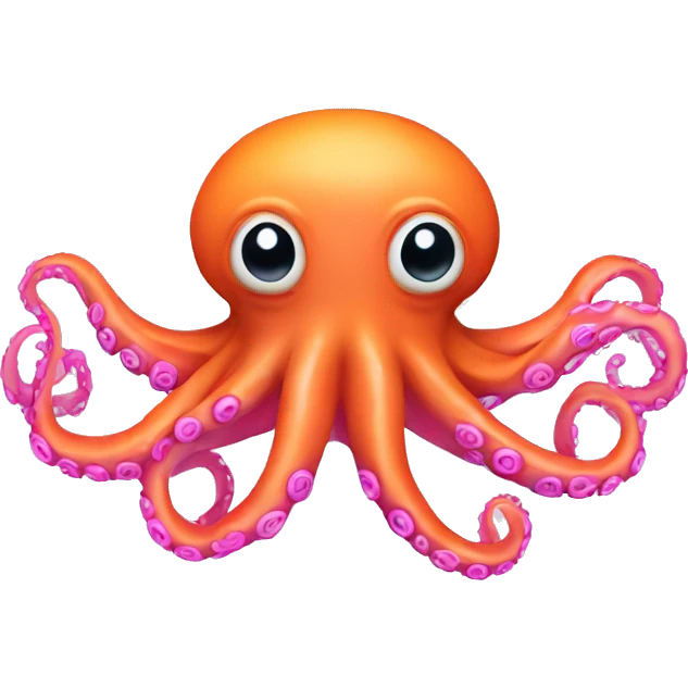 Orange and pink octopus emoji