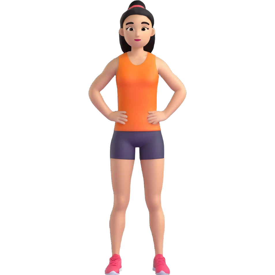 female athlete standing emoji