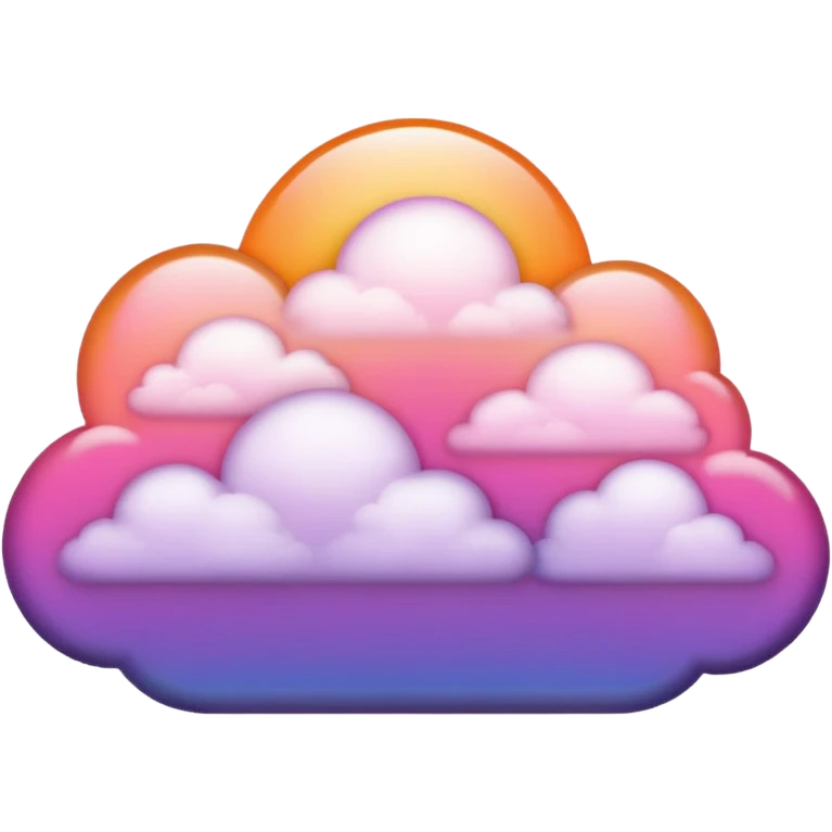 colourful sunset cloud  emoji
