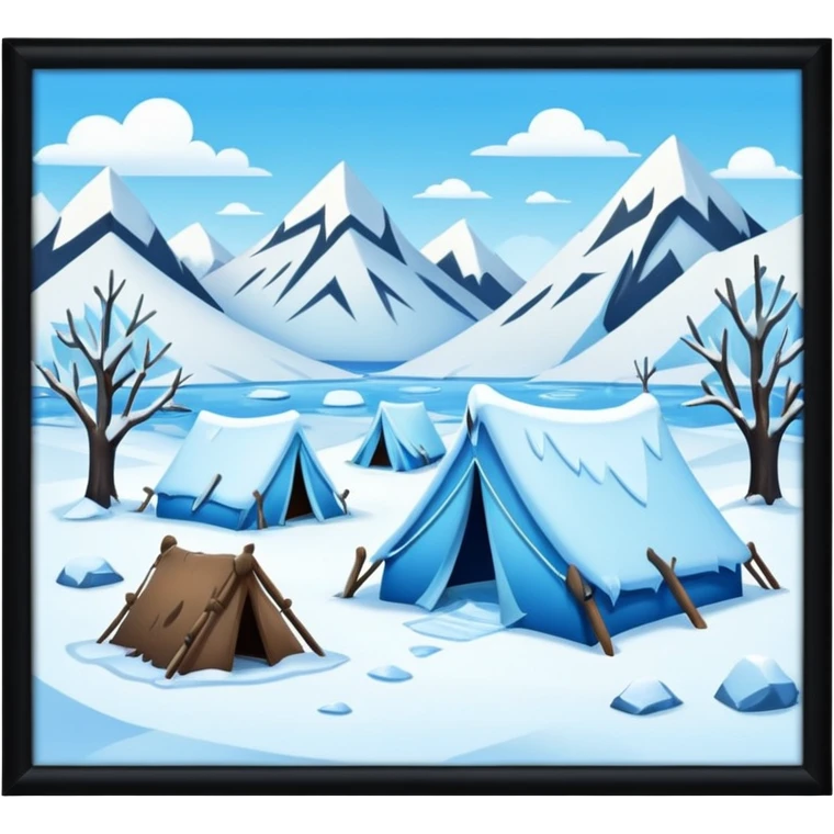 frozen camp emoji