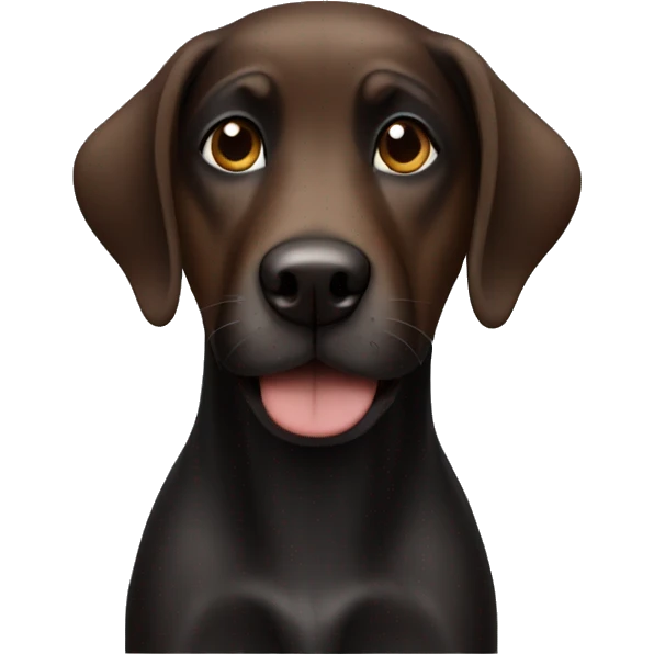 Black brown dog  emoji