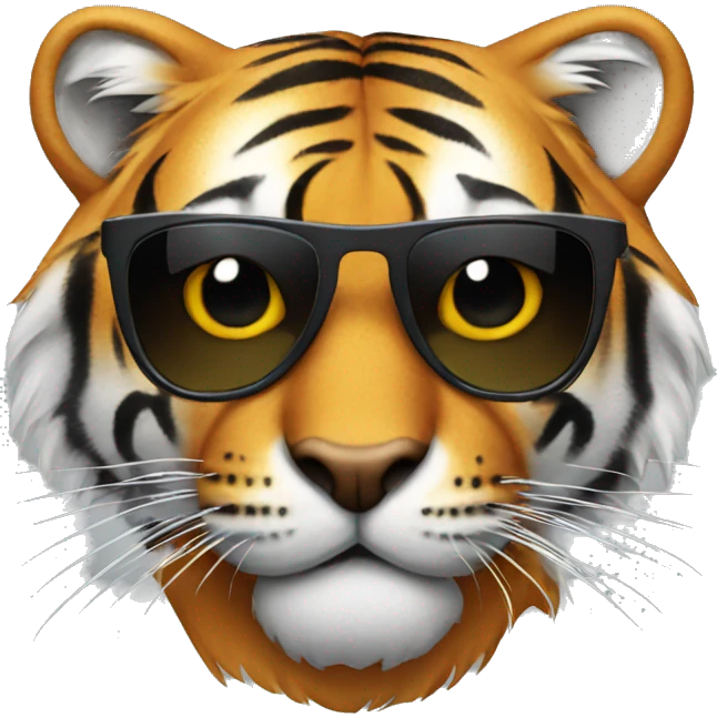 Tiger wearing sunglasses  emoji