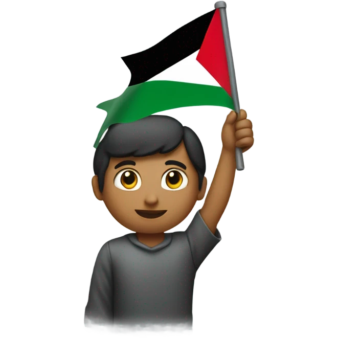 Holding a Palestine flag emoji