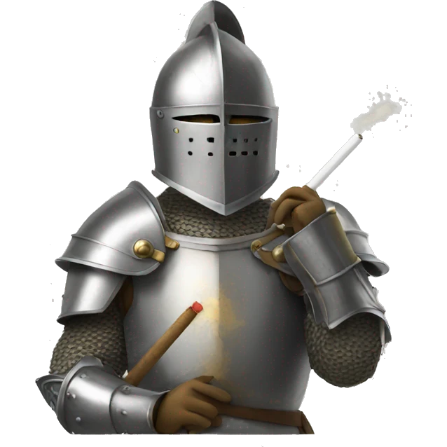 knight smoking cigarette emoji