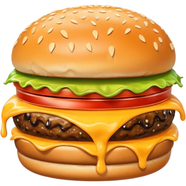 Happy burger emoji