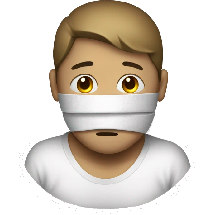 sad face with bandage around he head emoji