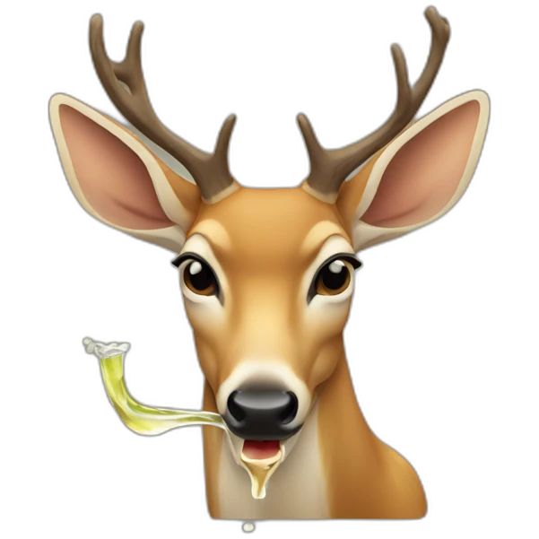 Deer drinking emoji
