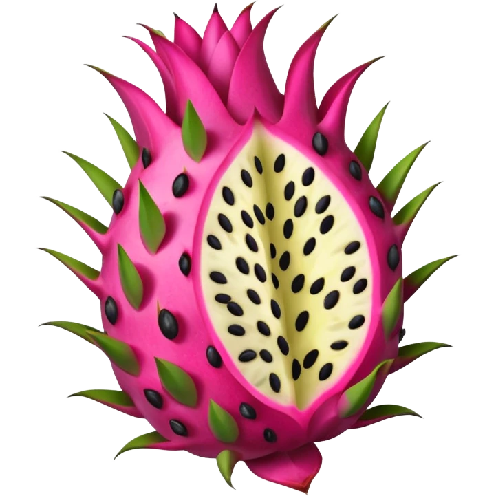 Dragonfruit cut in the meadle emoji