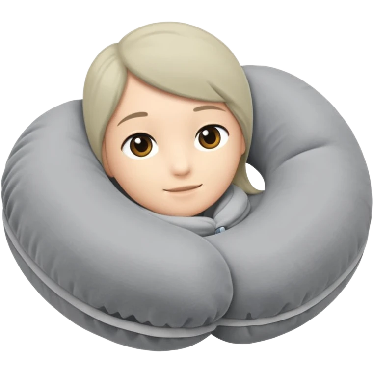 A plush travel pillow with gentle cushioning that wraps comfortably around the neck. emoji