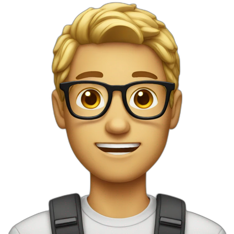 Nerd boy emoji