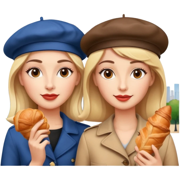 two bestfriends going to paris emoji