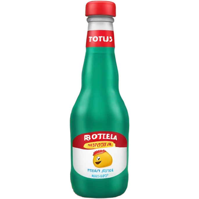 botella de plastico con salsas roja emoji