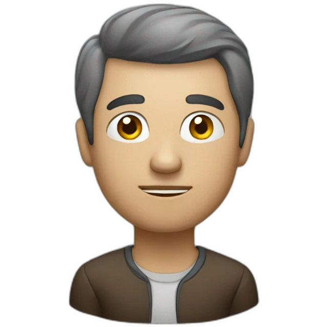 a man thinking emoji