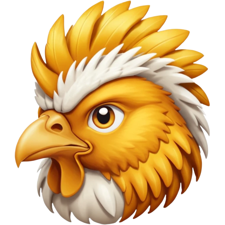 Chicken glare going super saiyan emoji