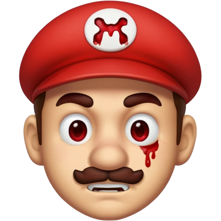 mario blood on his face emoji