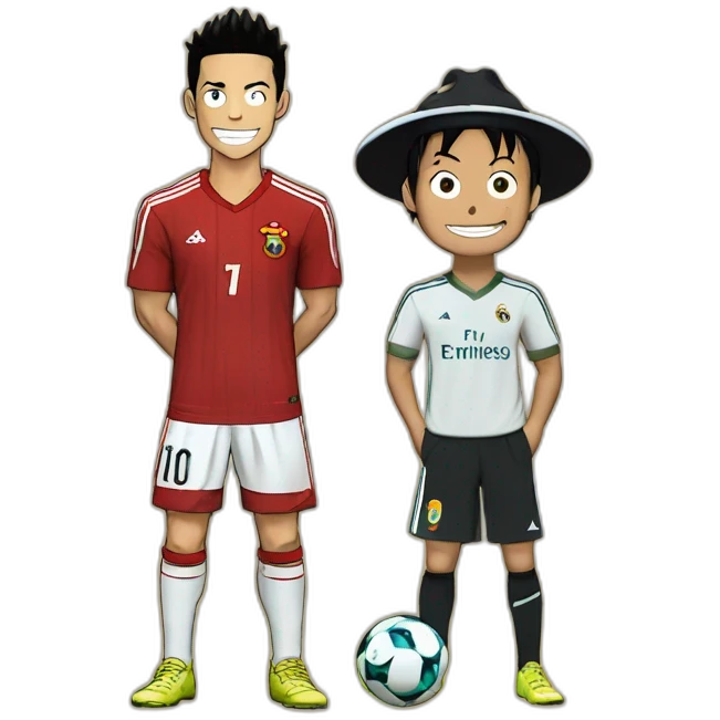 Luffy rencontre Cristiano Ronaldo emoji