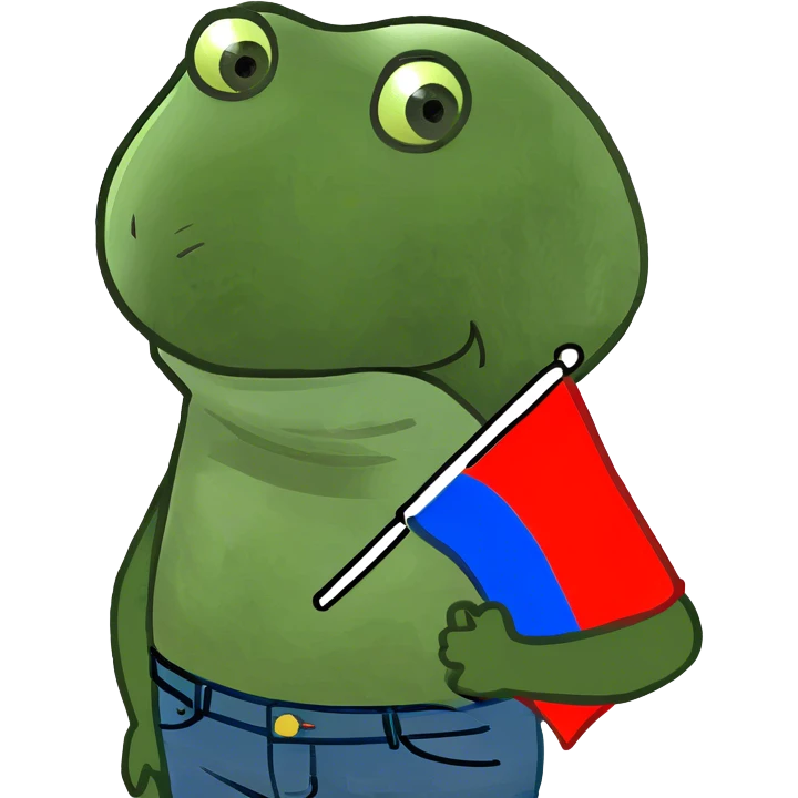 Russian flag in hand emoji