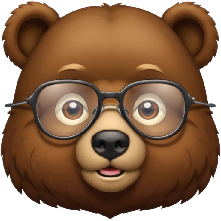 Bear with glasses emoji