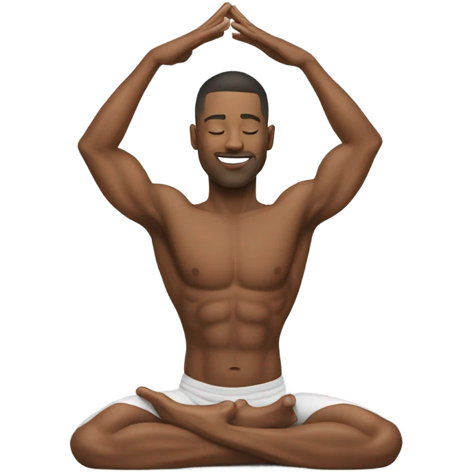 Back bend yoga white male  emoji