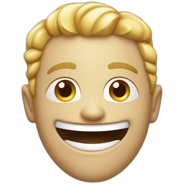 smiling face with white eyes without pupils and with wide grin emoji