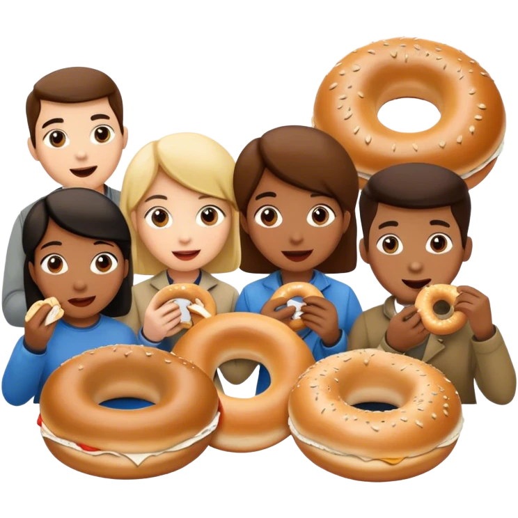 Paraplegics eating bagels emoji