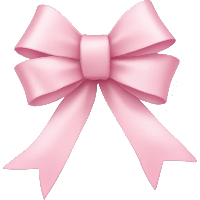 light pink ribbon bow emoji