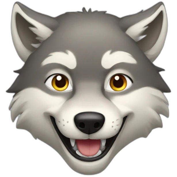 wolf smile emoji