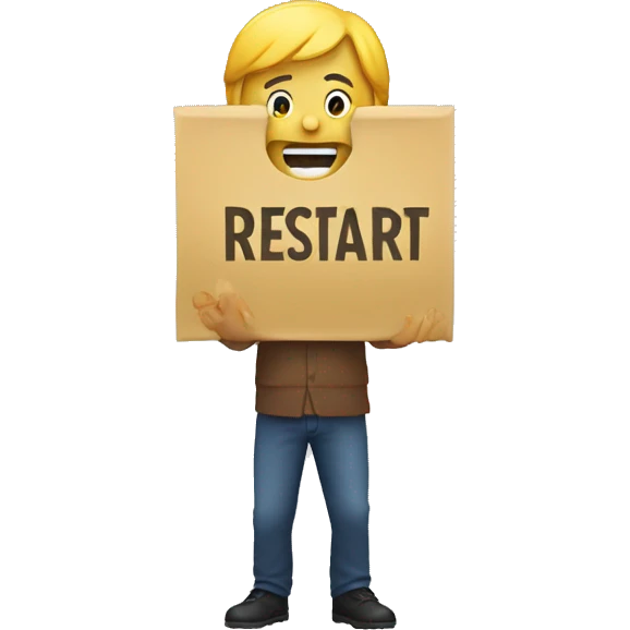 holding a restart sign emoji