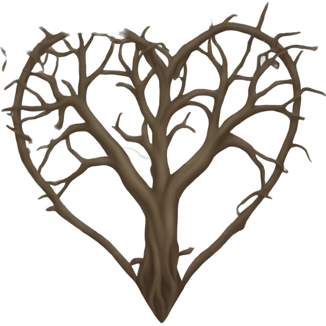 roots heart outline  emoji
