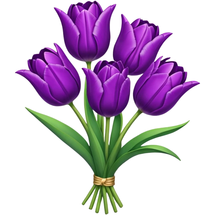 purple tulip bouquet  emoji
