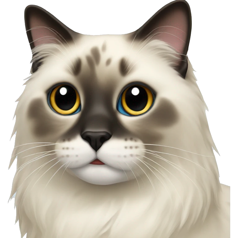 Seal point ragdoll cat  emoji