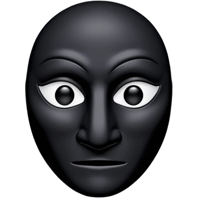 black mask with big nose emoji