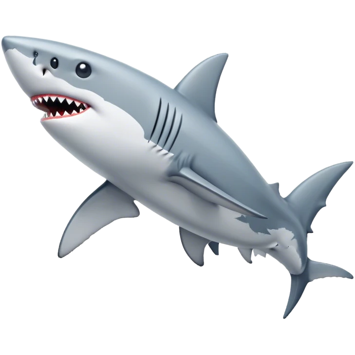 Flying 8bit shark emoji