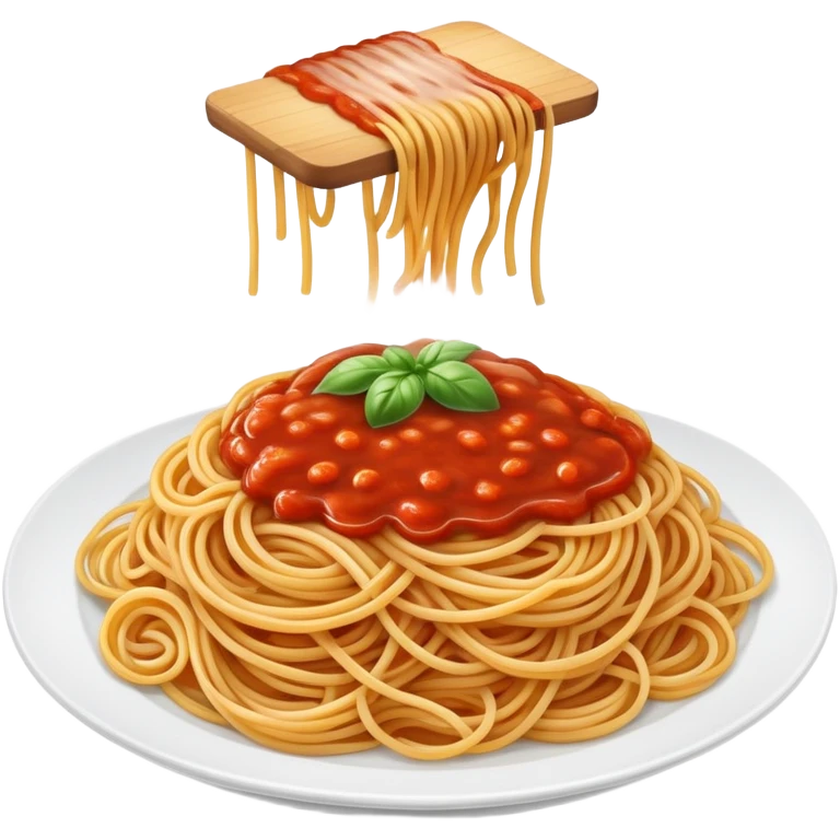 Spaghetti homework night emoji