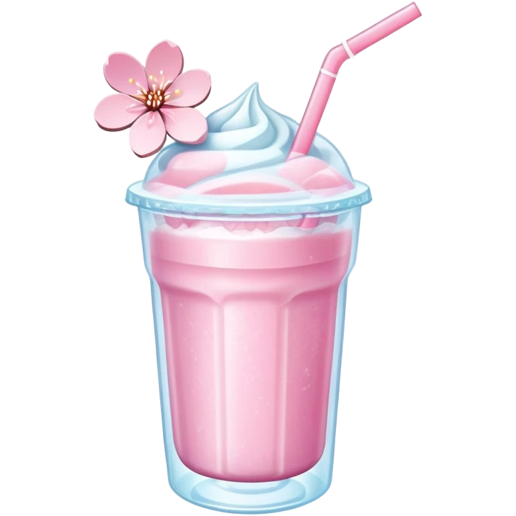 Pastel pink Cherry Blossom Sakura Slushie  emoji