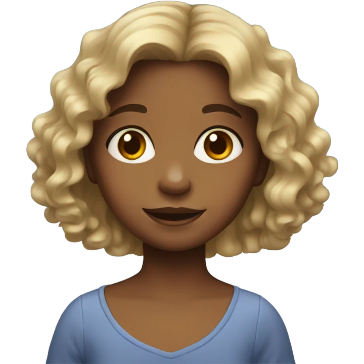 Little girl with wavy hair emoji