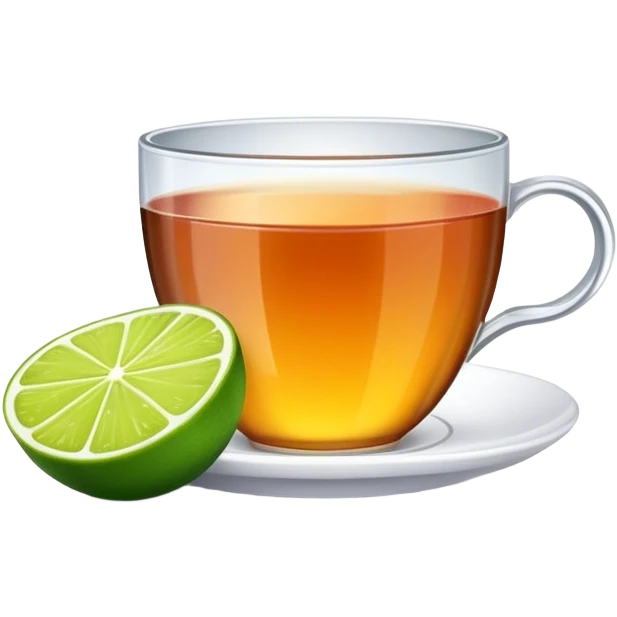 Tea with lime emoji