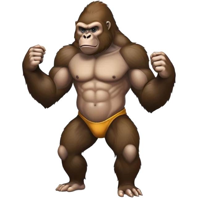 Gorilla grabbing his groin with hand emoji