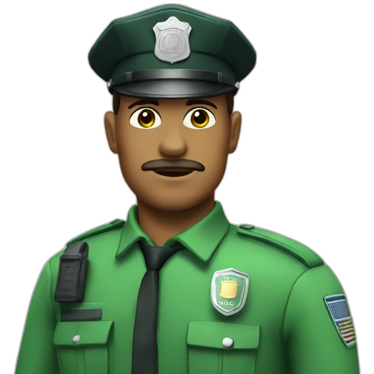 green policeman emoji