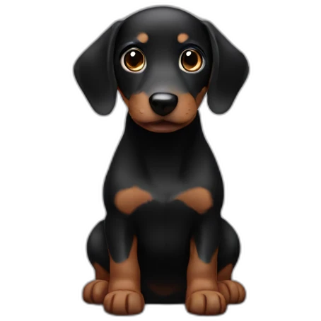 black sausage puppy emoji